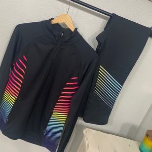 Workout set jacket and leggings